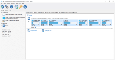Screenshot of the application Macrium Reflect Home Edition - #2