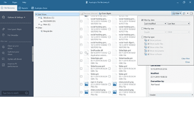 Screenshot of the application Auslogics Fle Recovery - #2