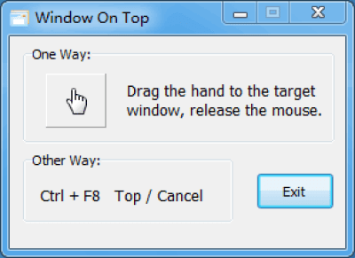 Screenshot of the application Window On Top - #2