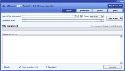 Screenshot of the application Advanced DBF Repair - #1