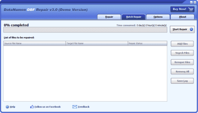 Screenshot of the application Advanced DBF Repair - #2