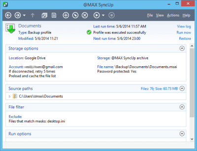 Screenshot of the application @MAX SyncUp - #3