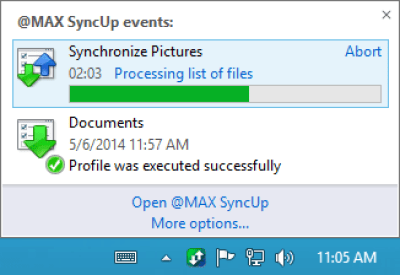 Screenshot of the application @MAX SyncUp - #5