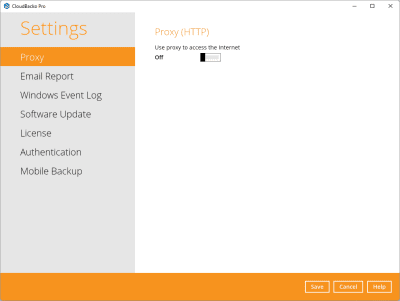 Screenshot of the application CloudBacko Pro - #2