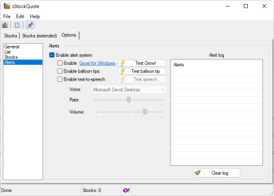 Screenshot of the application sStockQuote - #5
