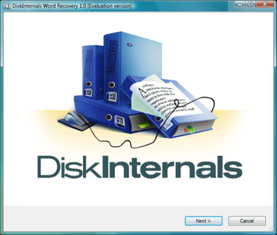 Screenshot of the application Word Recovery - #2