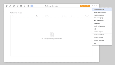 Screenshot of the application PhoneClean - #8