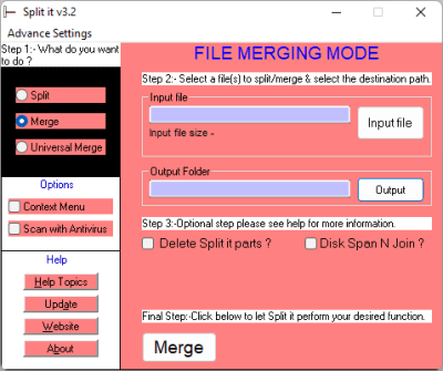 Screenshot of the application Split it - #2