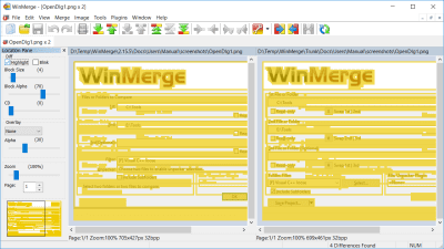 Screenshot of the application WinMerge - #5