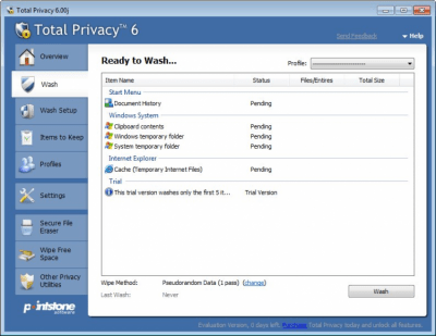 Screenshot of the application Total Privacy - #2