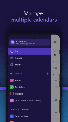Screenshot of the application Proton Calendar - #5