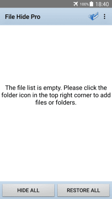 Screenshot of the application File Hide Pro - #2