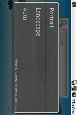 Screenshot of the application Rotation Locker - #2