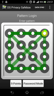 Screenshot of the application DS Privacy Safebox - #2