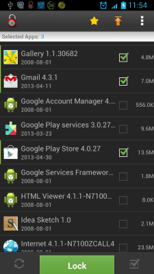Screenshot of the application Quick App Lock - #2
