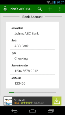 Screenshot of the application Password Manager Lite - #2