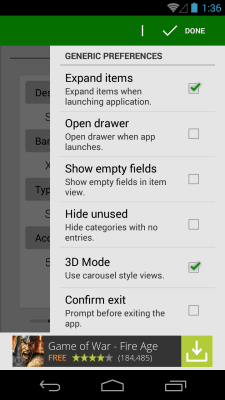 Screenshot of the application Password Manager Lite - #6