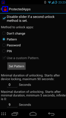 Screenshot of the application ProtectedApps - #7