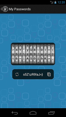 Screenshot of the application My Passwords Generator - #3