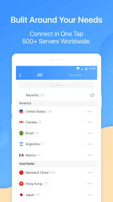 Screenshot of the application FlyVPN - #3