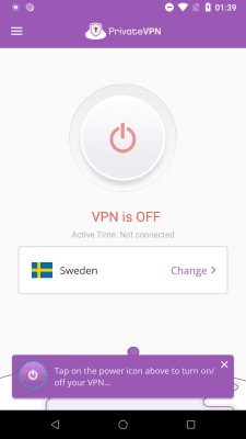 Screenshot of the application PrivateVPN - #2