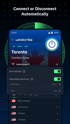 Screenshot of the application Windscribe VPN - #3