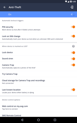 Screenshot of the application AVG AntiVirus FREE for tablets - #5