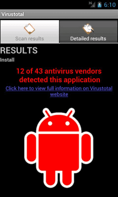 Screenshot of the application VirusTotal - #4