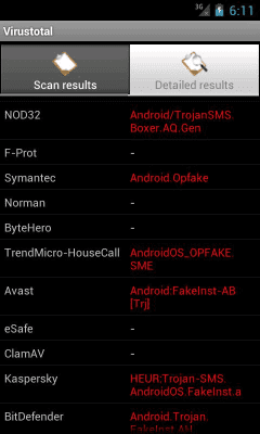 Screenshot of the application VirusTotal - #5