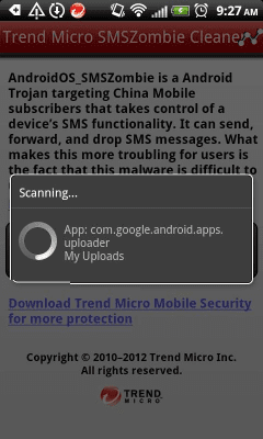 Screenshot of the application SMSZombie Cleaner - #2
