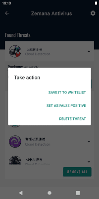 Screenshot of the application Zemana Mobile Antivirus - #3