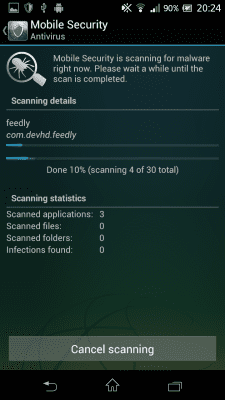 Screenshot of the application Mobile Security - #3