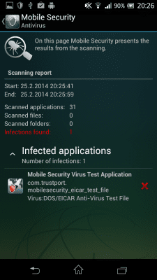 Screenshot of the application Mobile Security - #4