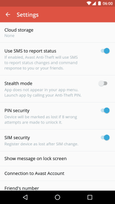 Screenshot of the application Avast Anti-Theft - #7