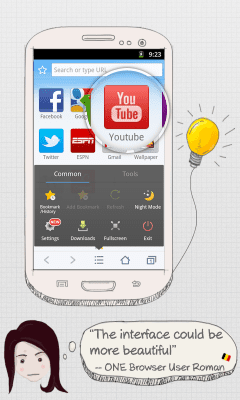 Screenshot of the application ONE Browser - #5