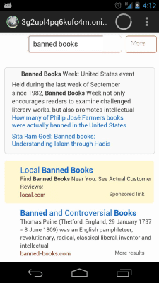 Screenshot of the application Orweb: Private Web Browser - #2
