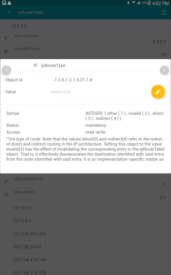 Screenshot of the application SNMP MIB Browser - #12