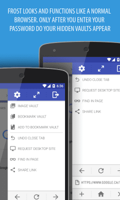 Screenshot of the application Frost Incognito Browser - #3