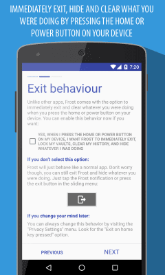 Screenshot of the application Frost Incognito Browser - #5