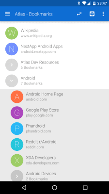 Screenshot of the application Atlas Web Browser - #2