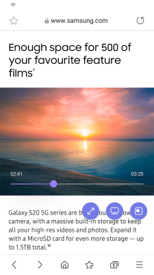 Screenshot of the application Samsung Internet Browser - #4