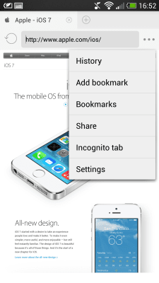 Screenshot of the application Durian Browser - #2