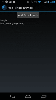 Screenshot of the application Free Private Browser - #4