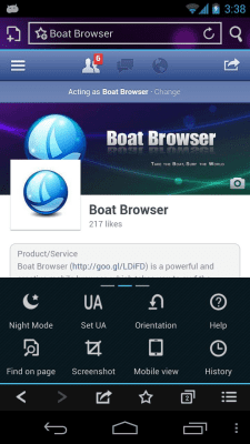 Screenshot of the application Boat Browser Mini - #5