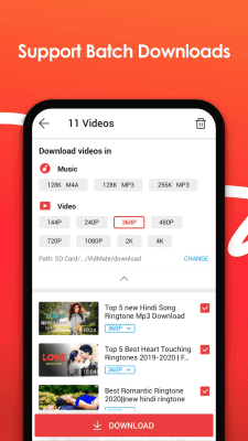 Screenshot of the application Vidmate - #5