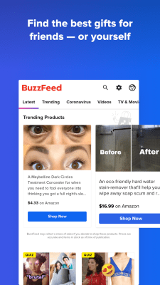 Screenshot of the application BuzzFeed - #6