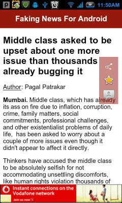 Screenshot of the application Faking News For Android - #2