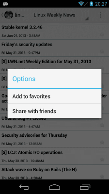 Screenshot of the application Linux News - #2