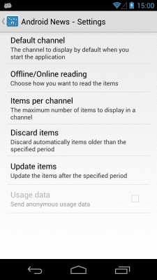 Screenshot of the application Android News - #3