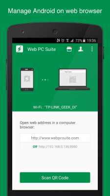 Screenshot of the application Web PC Suite - File transfer - #2